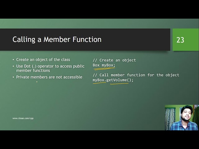 Member Functions and Friend Functions | C++
