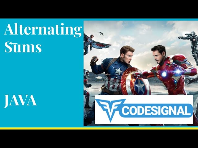 "Alternating Sums" - Codesignal #14 - JAVA Solution