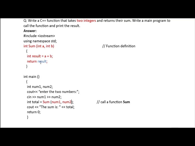 Examples of Functions and Recursive Functions in C++