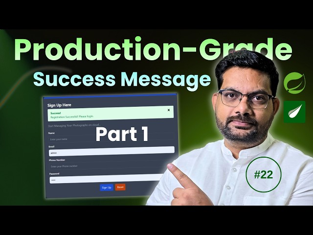 Session #21 : PhotoHub Project – Showing success message on user registration-part1