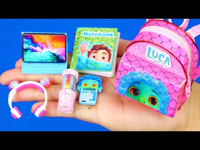 15 DIY Miniature Luca School Supplies ~ Backpack, Notebook, Pencil Case
