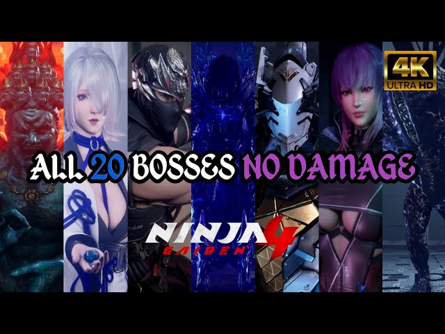 Ninja Gaiden 4 - All 20 Bosses (No Damage/Hard) [4K]