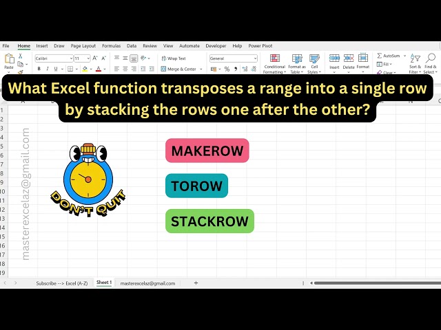 #389 - Excel formula question and answer