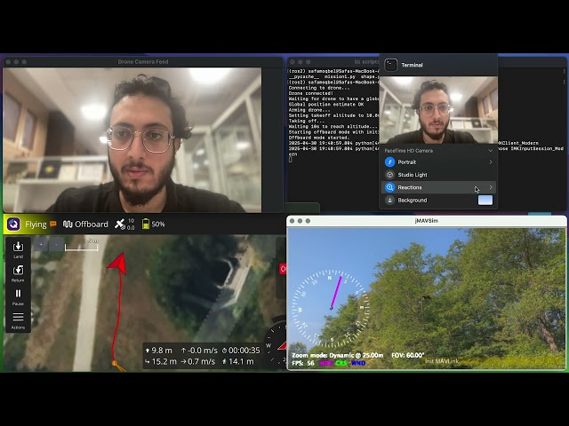 Autonomous Drone Reacts to Detected Shapes Using MAVSDK and OpenCV | Real-Time Object Detection