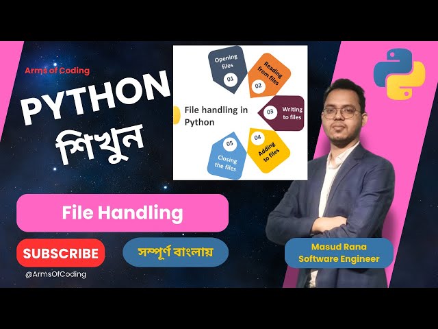 File Handling (Txt and Json) | Lesson 62 | Python Bangla Full Course | Python Bangla Tutorial 💡🧠✨