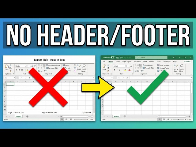 Remove Header and Footer in Excel Print Setup Quick & Easy