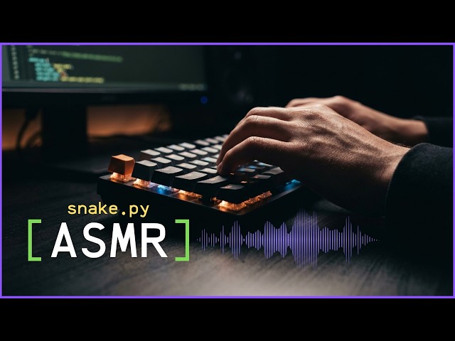 [ASMR] Coding Snake Game | Python & Pygame | No Talking
