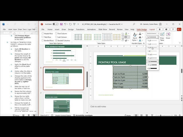 powerpoint 6 project 1b Mountainview Recreation Center