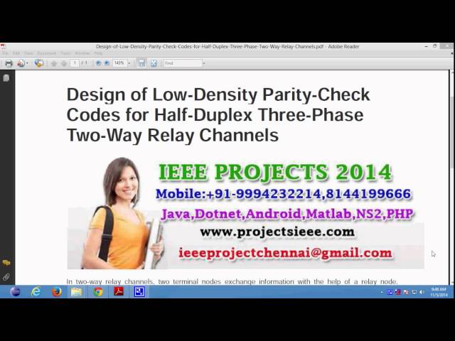 Design of Low Density Parity Check Codes for Half Duplex Three Phase Two Way Relay Channels