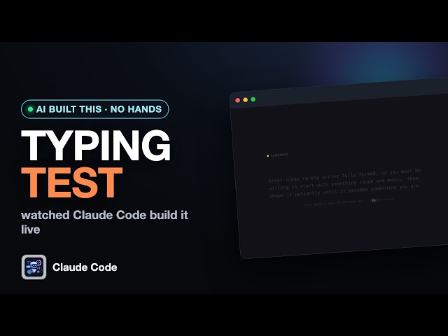 Claude Code Built a Typing Speed Test By Itself (No Hands) (2026)