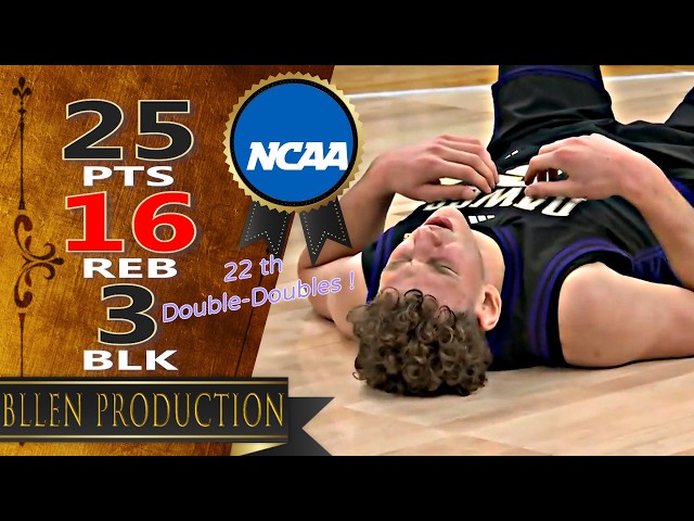 Hannes Steinbach - 25 Pts, 16 Reb Full Highlights｜Washington Huskies vs Wisconsin Badgers｜2026.03.12