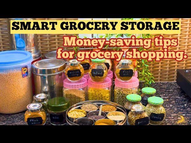 How I Store Monthly Groceries 💰 | Money Saving Kitchen Tips | Tamil Vlog