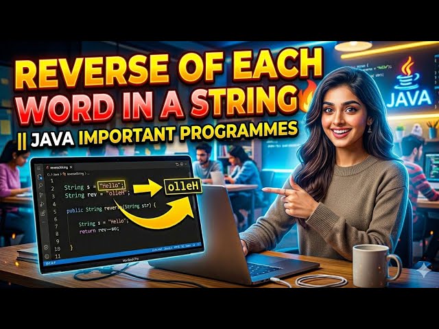 Reverse Each Word in a String in Java 🔥 | Interview Coding Question