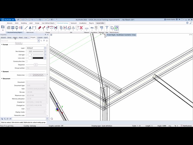 ALLPLAN 2026 - Improved Structural framing