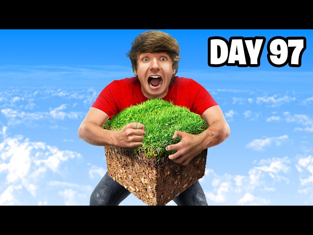 I Survived 100 Days on 1 Block