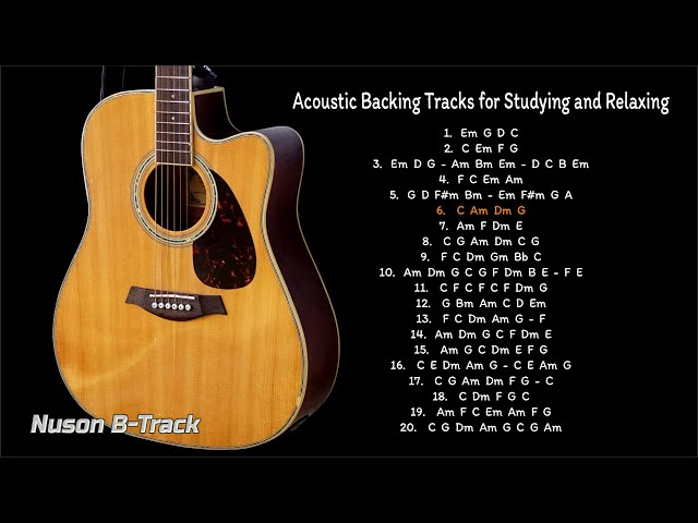 Acoustic Guitar Backing Tracks for Studying and Relaxing 1 Hour.
