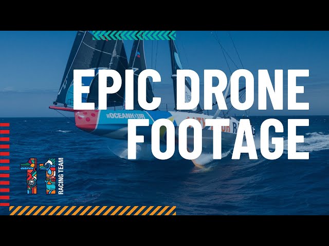 EPIC drone footage of IMOCA Southern Ocean sailing!