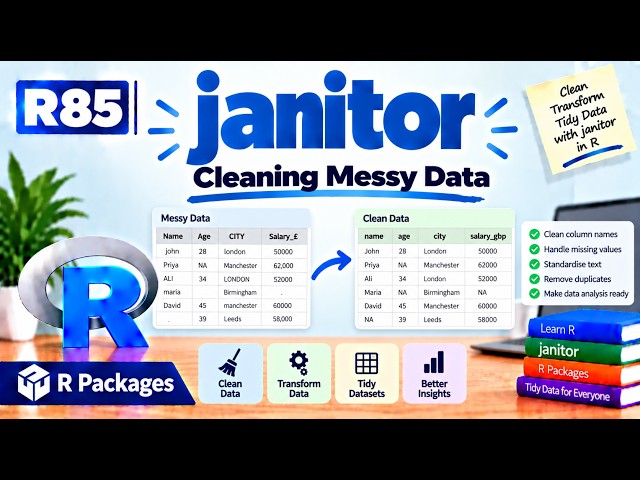 R85 | janitor — Cleaning Messy Data | R Packages | Uplatz