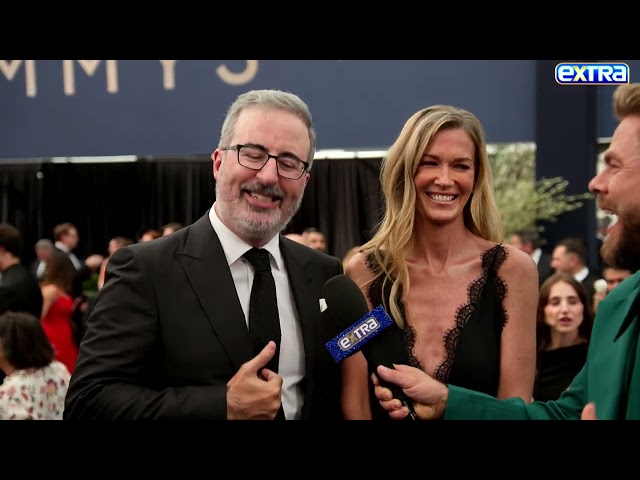 John Oliver Gets ROASTED (Unintentionally) by Derek Hough on Emmys Red Carpet!