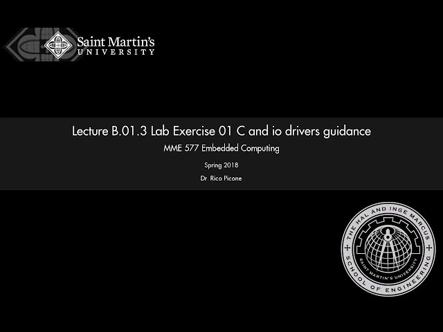 Lab 01.4 C and io drivers guidance continued