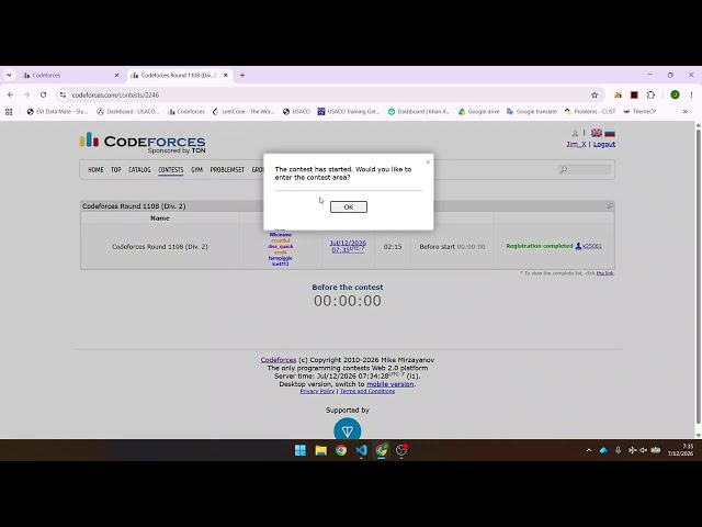 Codeforces Round 1108 (Div. 2) Screencast + Solutions