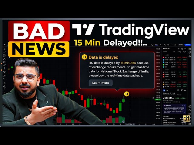 Bad News for Stock Market Traders & Investors | NSE 15 Min Delayed Data on Trading View Solution…