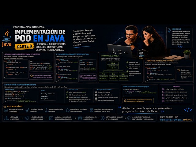 Implementación POO con JAVA - Parte 8  Herencia con polimorfismo, estructuras de datos heterogeneas