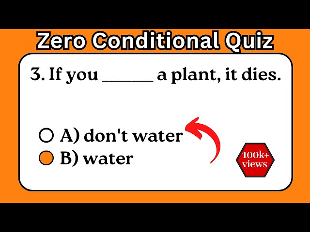 15 + Zero Conditional Quiz | English Grammar Test with Answers...