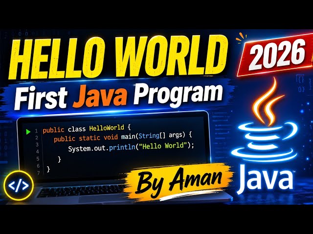 Java  programmer print Hello Code By Aman Sir 