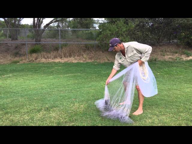 Easiest way I've found to use a cast net