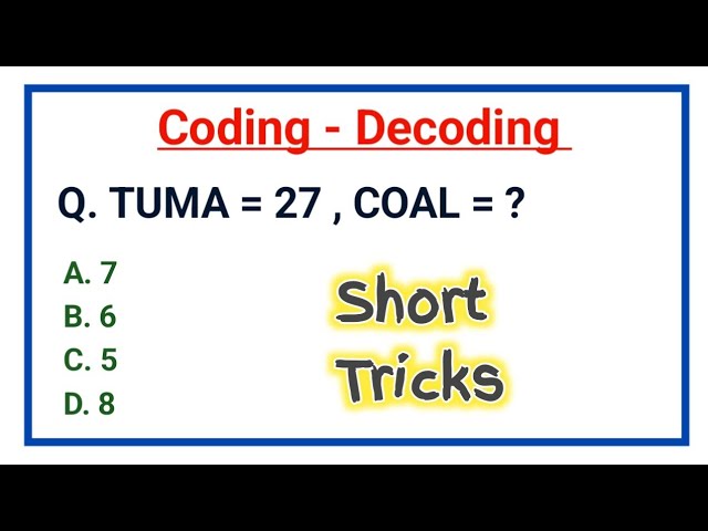 Coding - Decoding || कोडिंग - डिकोडिंग || Reasoning Tricks || learn Reasoning with Raja sir class