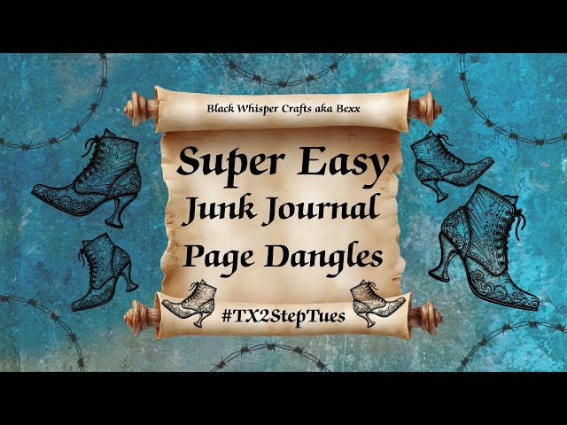 Super Easy Junk Journal Page Dangles for #tx2steptues @iturtleyloveit