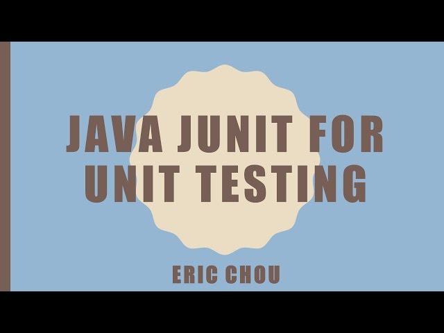 Java JUnit for Unit Testing Course Introduction