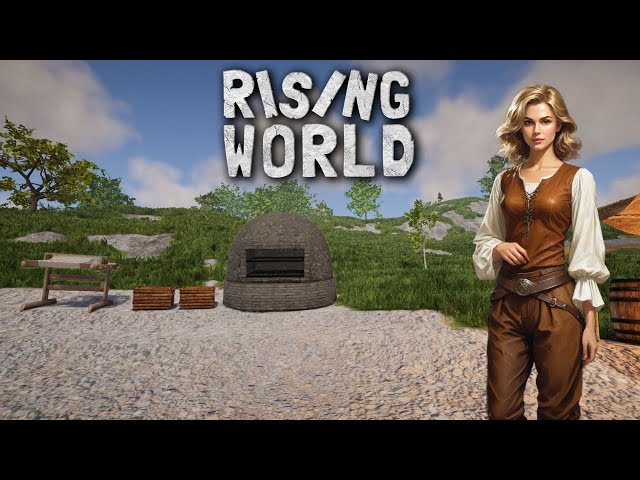 Rising World | S1 | EP2 | A new location and building something!