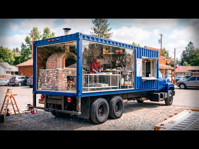 MAN TRANSFORMS an Old Box Truck Into a LUXURY MOBILE PIZZERIA | Full Build