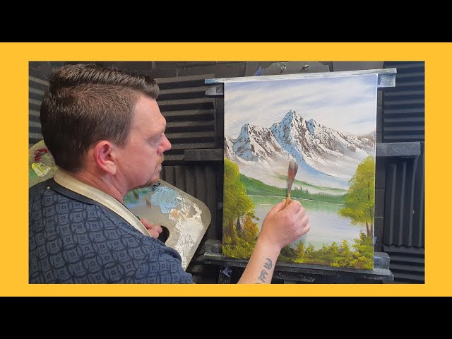 let's Paint #bobross Mountains - Under 30 Minutes - #oilpainting #art