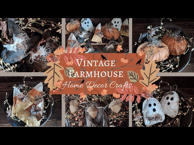 Easy Fall Primitive Farmhouse Crafts| Beautiful and Budget Friendly Cozy Fall Decor | Upcycled DIYs!