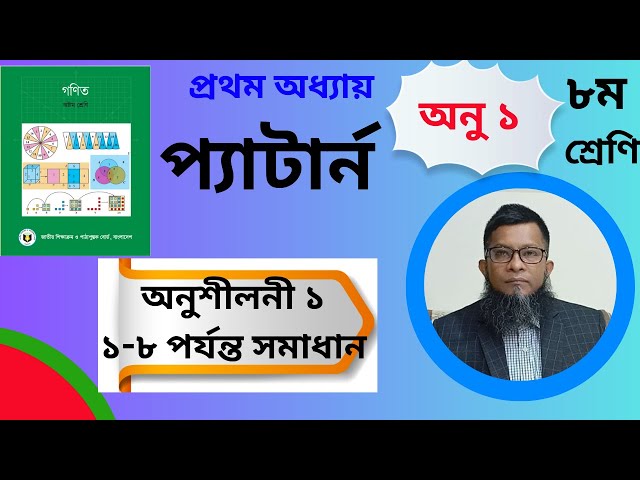 Class 8 Math chapter Pattern serial 1-8, Jsc math