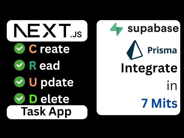 Full CRUD To-Do App in 7 Minutes | Next.js SSR + Prisma + Supabase + PostgreSQL
