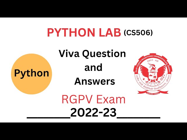 Python Viva Question and Answers || Python Viva question ||New Update Dec 2022-23 ||