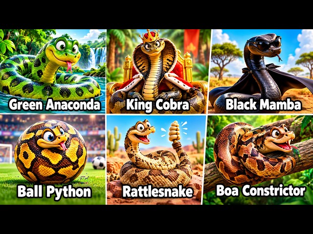 TOP 20 Famous SNAKE Species Name Taken Literally! 🐍😂 | English Compound Words Literal vs Real