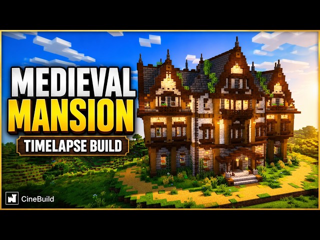 I Built a Massive Medieval Mansion in Minecraft | Timelapse