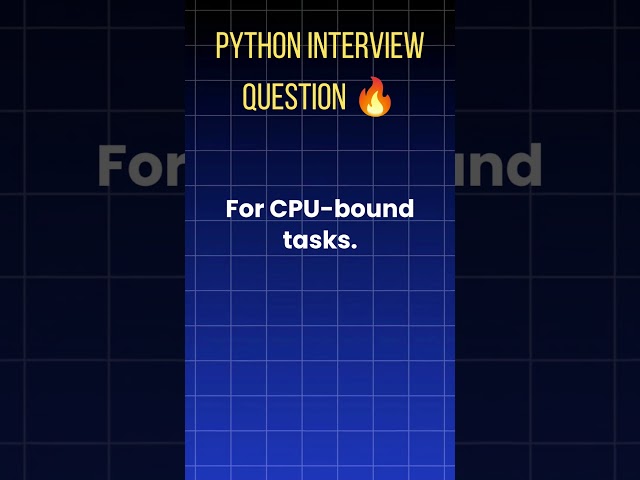 Python Interview Question 🔥 When Do You Use Multiprocessing? | SSLABS