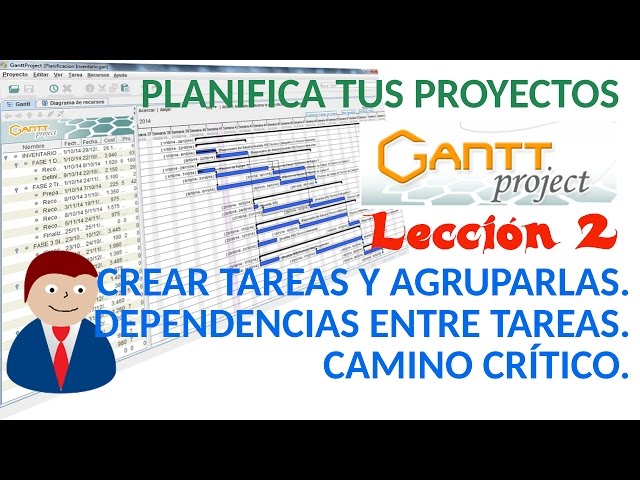 Ganttproject Tutorial - 02/04 Creating and grouping tasks. Task dependencies. Critical path.