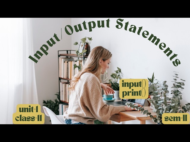 Input/Output statement in python || Class-11 || Unit-1