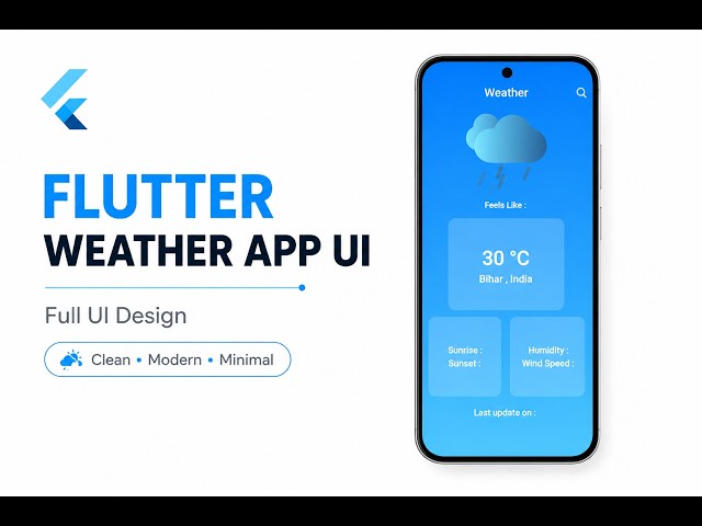 I Built a Beautiful Weather App UI in Flutter | Full Source Code  | Live Class Part 1