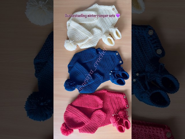 Crochet winter unisex romper set tutorial on channel 😄❤️