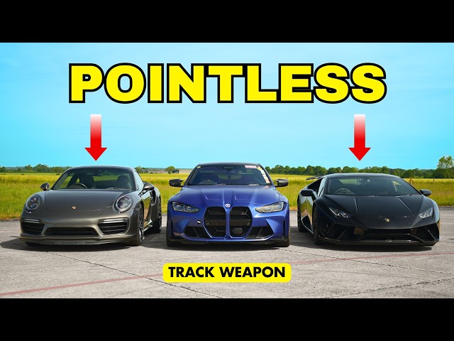 BMW M4 vs 911 Turbo S vs Huracan Performante | Track Battle