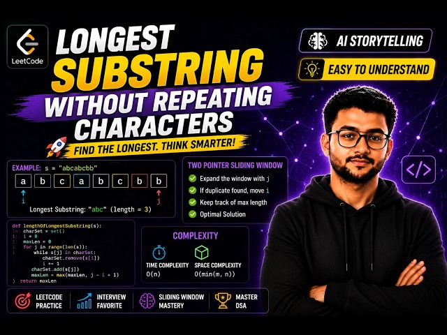 Longest Substring Without Repeating Characters | Sliding Window Explained