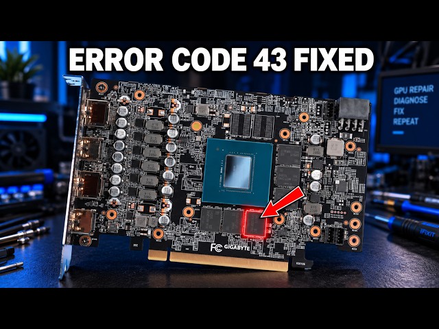 RTX 3060 Error Code 43 FIXED! | GPU Repair